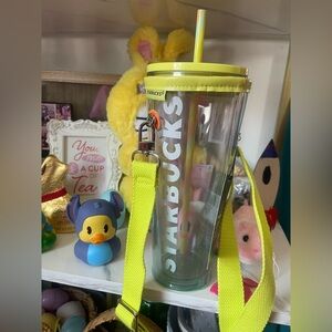 Starbucks Venti Cold Cup With Carry Case Adjustable Crossbody Strap New